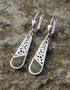 Silver Marble Trinity Knot Drop Earrings