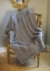 Aran Crafts Fairy Tree Merino Throw | Grey