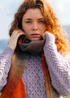 John Hanly Lambswool Scarf | Orange Grey