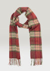John Hanly Burgundy Green Pink Scarf