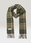 John Hanly Lambswool Scarf Green Mint Mustard