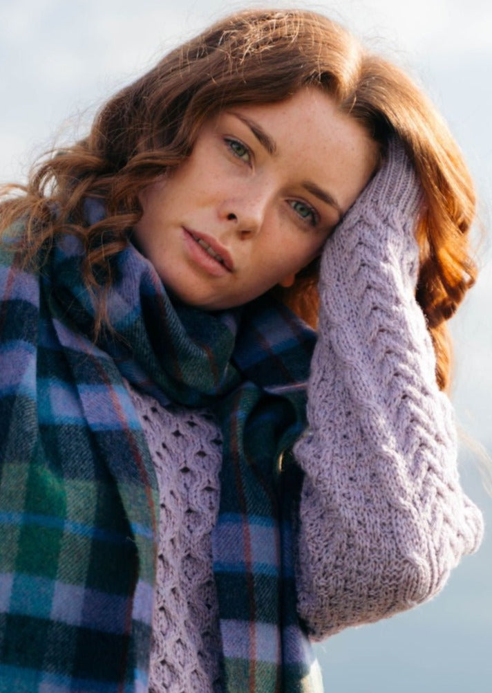 John Hanly Scarf | Denim Check
