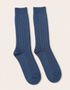 Wild Donegal Cashmere Blend Socks | Denim