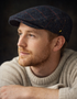 Dubliner Navy Check Flat Cap | Authentic Donegal Tweed