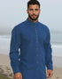 Civilian Men's Grandfather Shirt | Navy
