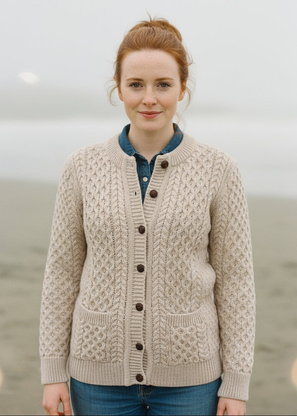 Aran Lumber Cardigan | Parsnip