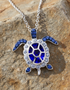 Pendentif Tortue de septembre avec cristaux Swarovski