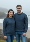 Inis Mor Aran Sweater | Denim
