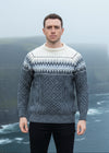 Men's Aran Fairisle Sweater | Slate