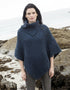 Aran Tipperary Cowl Neck Poncho | Mallard
