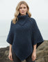 Aran Tipperary Cowl Neck Poncho | Mallard