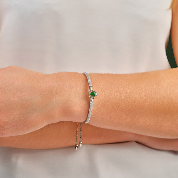Sterling Silver Claddagh Bracelet