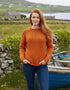 Ladies Donegal Roll Neck Sweater | Orange