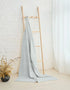 Textured Aran Stripe Super soft Merino Throw | Feather Grey - Clearance