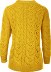 Yellow cable knit sweater