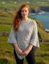 Aran Super Soft Poncho | Feather Grey - Clearance