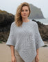 Aran Super Soft Poncho | Feather Grey - Clearance
