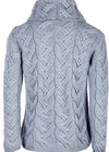 Aran Cowl Neck Chunky Sweater | Ocean Grey