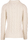 Listowel Ladies Aran Cabled Sweater | Natural
