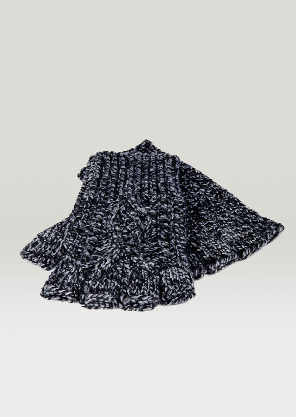 Merino Wool Hand Knit Aran Fingerless Gloves