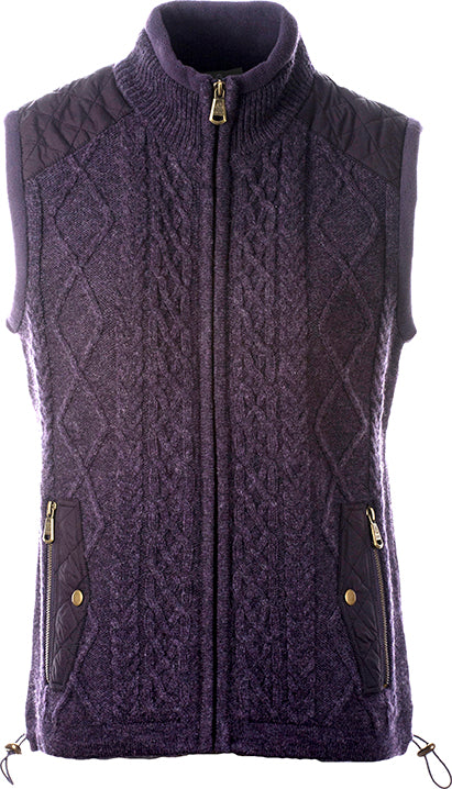Women's Lined Sleeveless Jacket | Purple