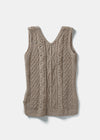 Currany Aran Ladies V Neck Slipover