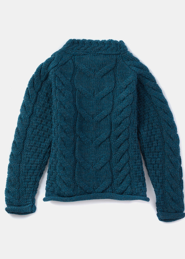 Kids Aran Sweater | Irish Sea - Clearance