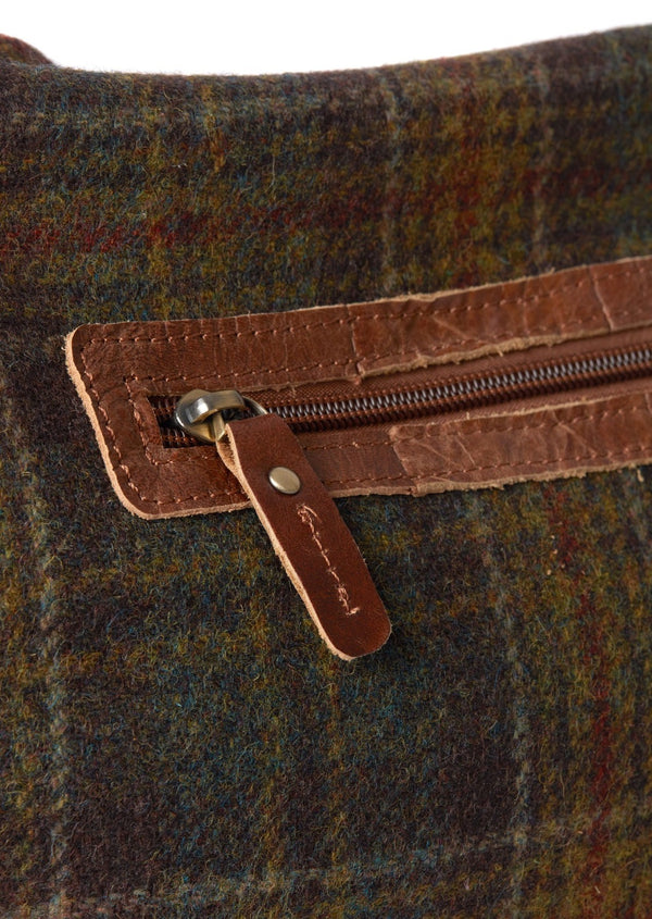 Irish Leather Aran Tweed Check Bag *Clearance*