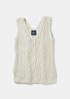 Aran Ladies Vest | Natural