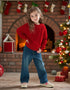 Childrens Aran Sweater | Red - Clearance