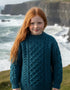 Childrens Aran Sweater | Irish Sea - Clearance