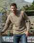 Raheen Tweed Roll Neck Mens Sweater | Oatmeal