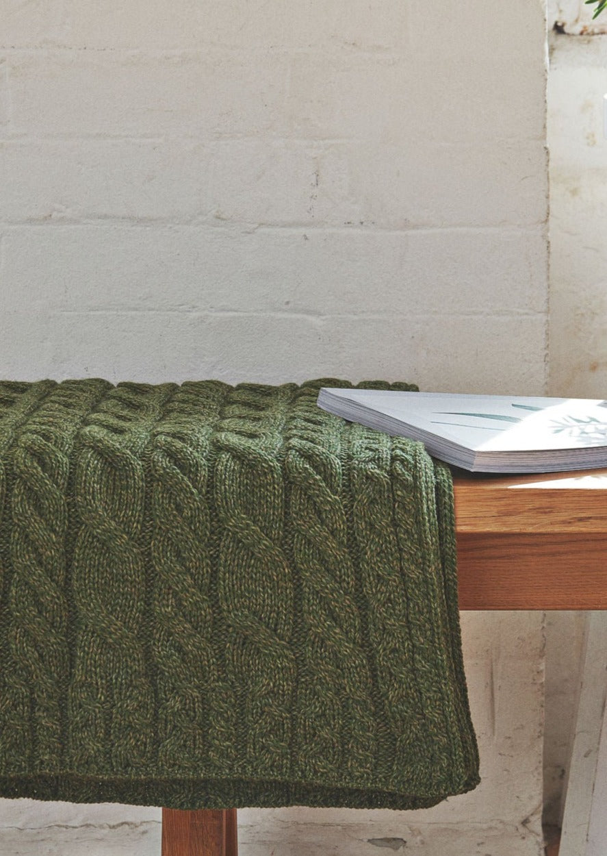 Aran Supersoft Blanket - Green