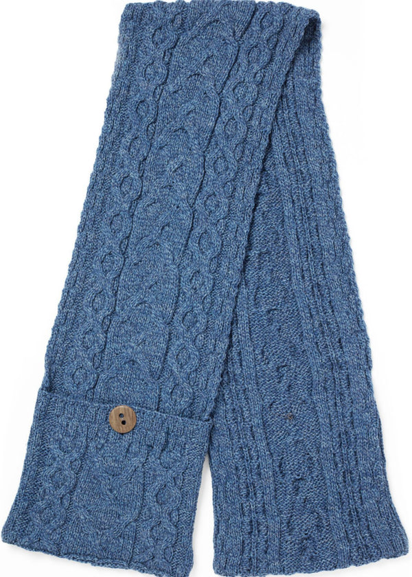 Aran Pocket Scarf | Denim