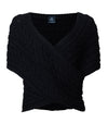 Aran Crossover Wrap | Black