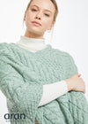 Aran Super Soft Poncho | Mint