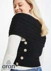 Aran Crossover Wrap | Black