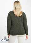 Ladies Donegal Wool Cardigan | Green