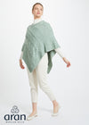 Aran Super Soft Poncho | Mint