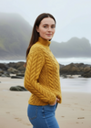 Aran 3 Buttons Trellis Cardigan | Sunflower