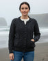 Ladies Aran Cardigan | Charcoal