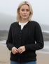 Ladies Aran Cardigan | Charcoal