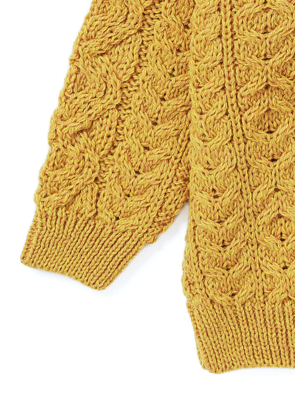 Kids Aran Sweater | Sunflower - Clearance