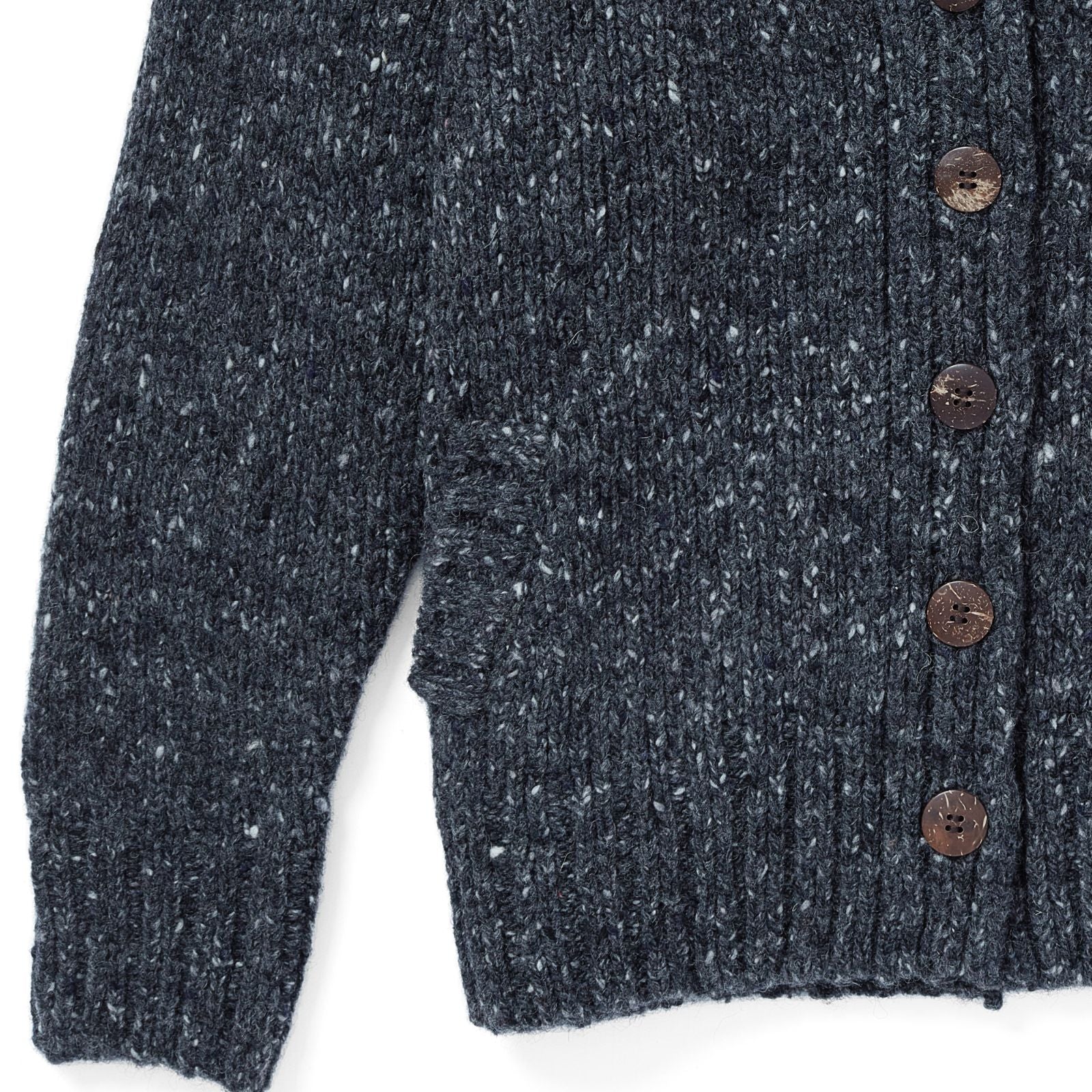 Ladies Tweed Cardigan | Charcoal