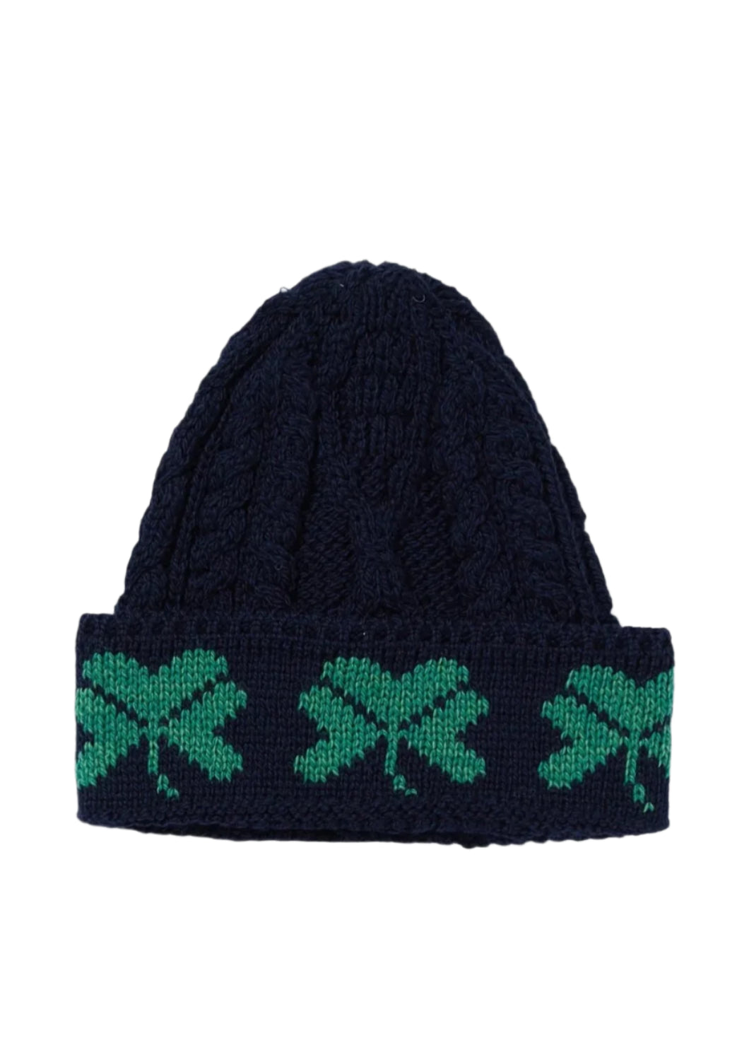 Aran Shamrock hat navy