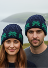 Aran Shamrock hat navy