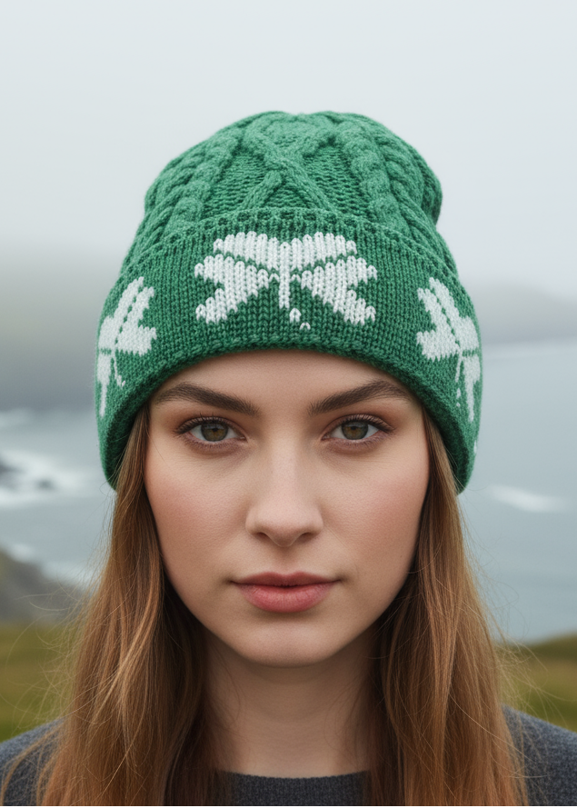 shamrock beanie green