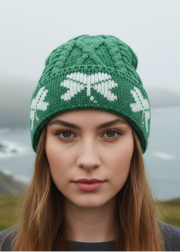 shamrock beanie green