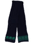 Shamrock Merino Wool Scarf | Navy