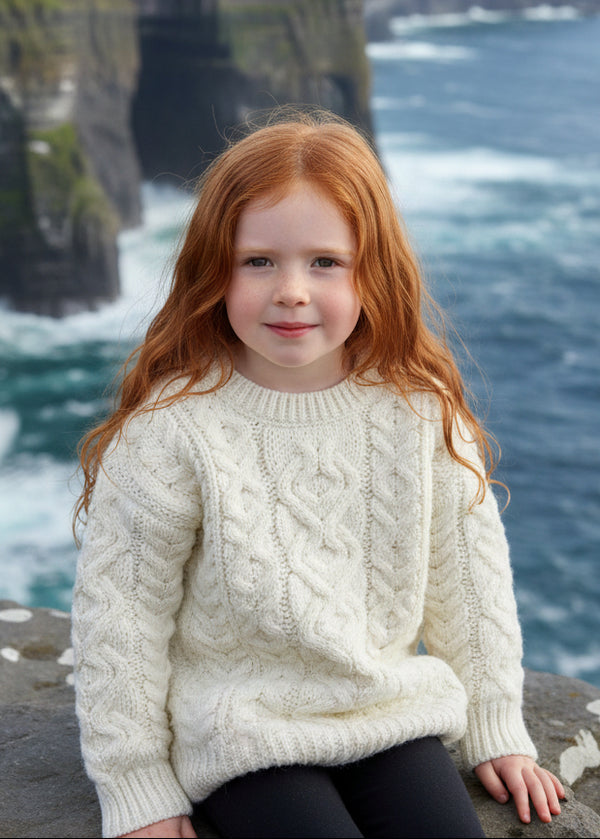 Kids Aran Sweater | Natural